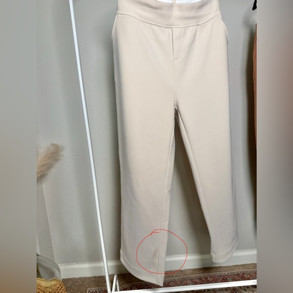 Zenana- High-Rise Wide-Leg Women’s Pants in Cream - Picture 3 of 11